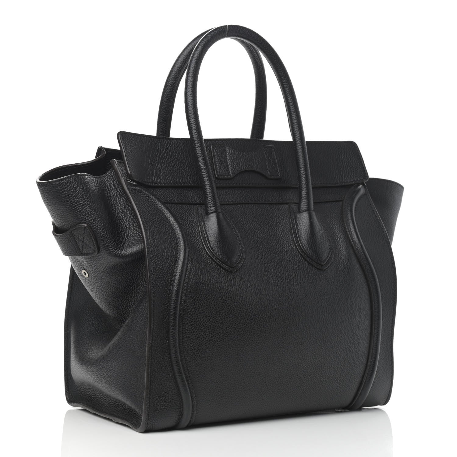 Celine Drummed Calfskin Mini Luggage Black 3 of 14