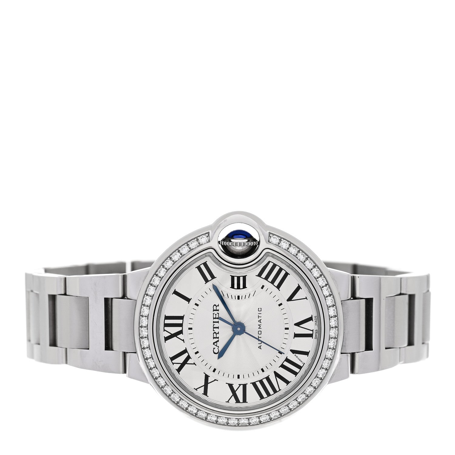 Cartier Stainless Steel Diamond Bezel 33mm Ballon Bleu De Cartier Automatic Watch 2 of 5