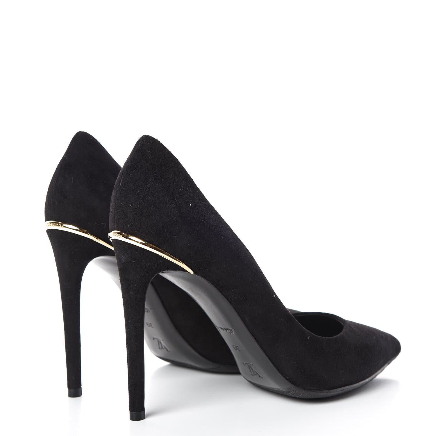 Louis Vuitton Suede Eyeline Pumps 39 Black 4 of 15
