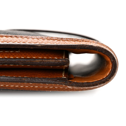 Hermes Canvas Courchevel Medor Clutch Gold Brown 15 of 15