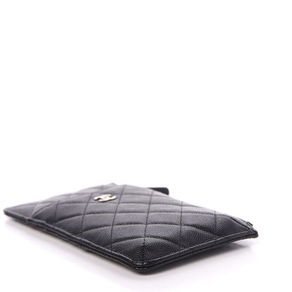 Chanel Caviar Quilted Classic Flat Wallet Pouch Black 7 of 11