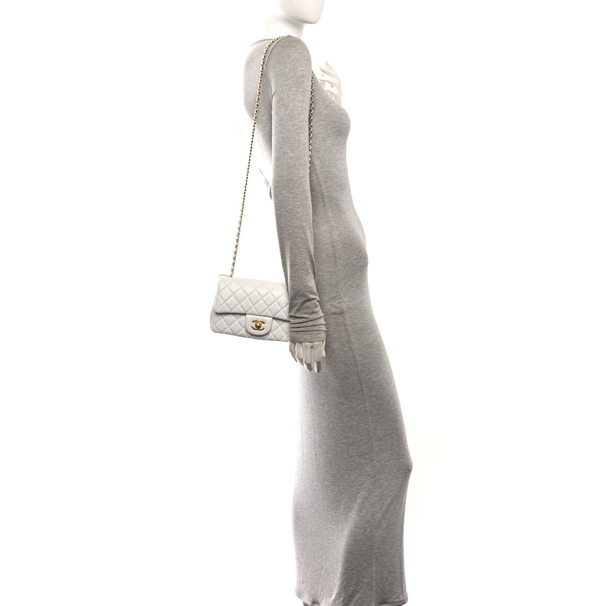 Chanel Lambskin Quilted Mini Rectangular Pearl Crush Flap White 3 of 10