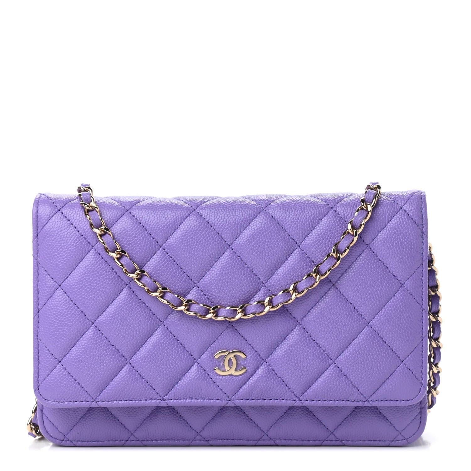 Chanel Caviar Quilted Wallet On Chain WOC Purple 1 of 9
