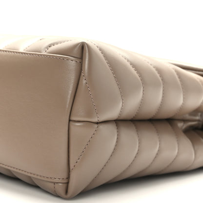 Saint Laurent Calfskin Y Quilted Monogram Medium Loulou Chain Satchel Taupe 9 of 9