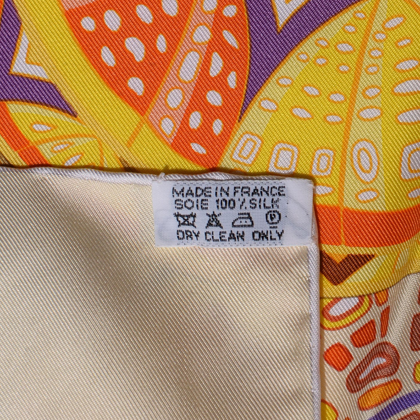 Silk Reves d'Escargots Scarf 90 Jaune Pale Anis Vert