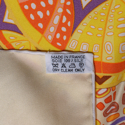 Hermes Silk Reves d'Escargots Scarf 90 Jaune Pale Anis Vert 6 of 6