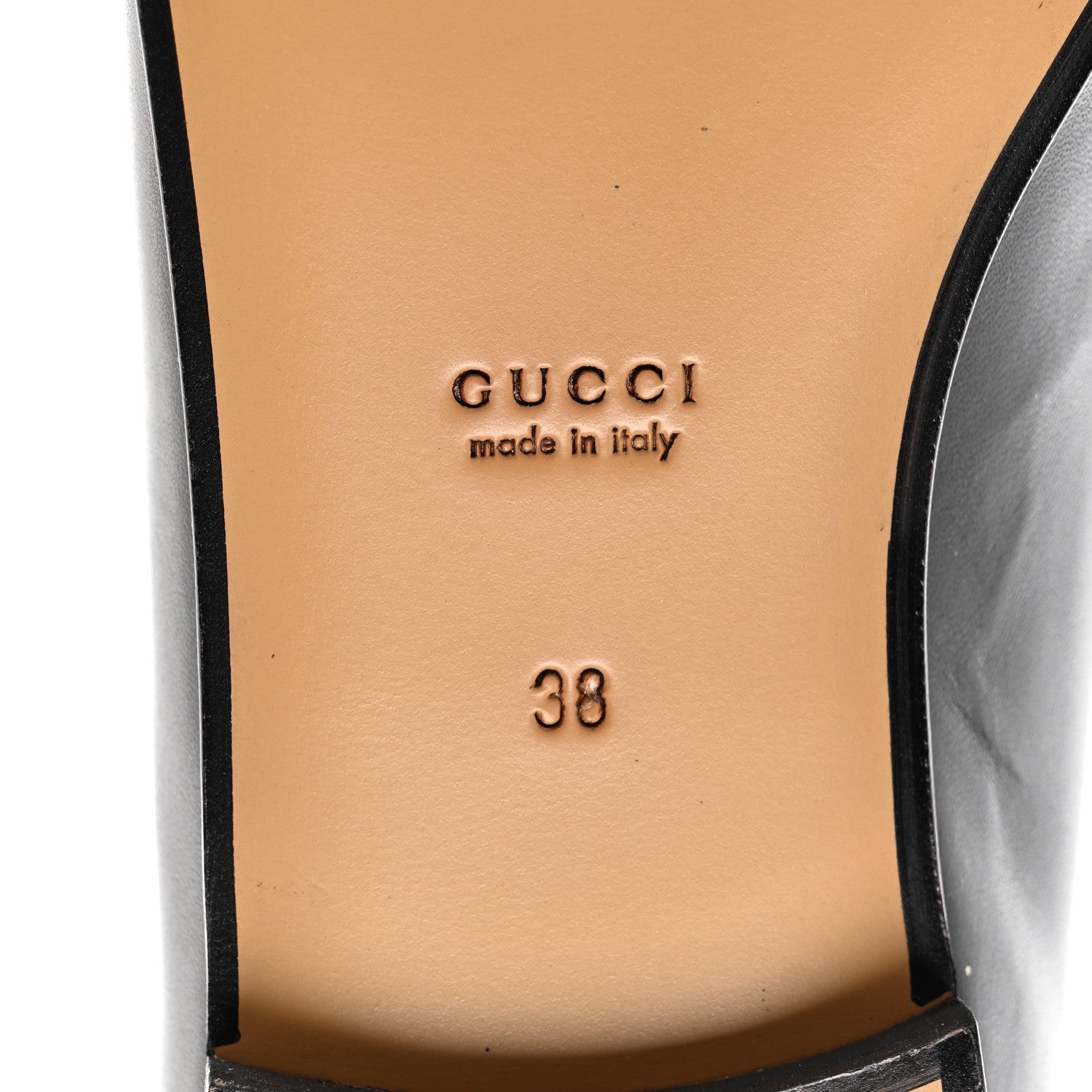 Gucci Calfskin Womens Jordaan Loafers 38 Black 6 of 9