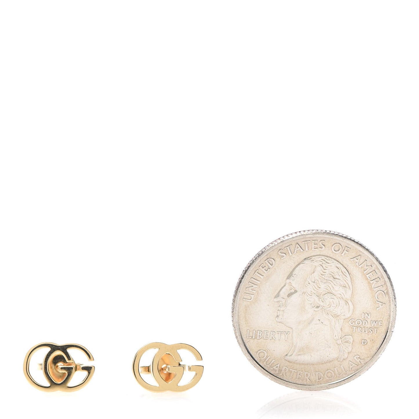 18K Yellow Gold GG Tissue Stud Earrings