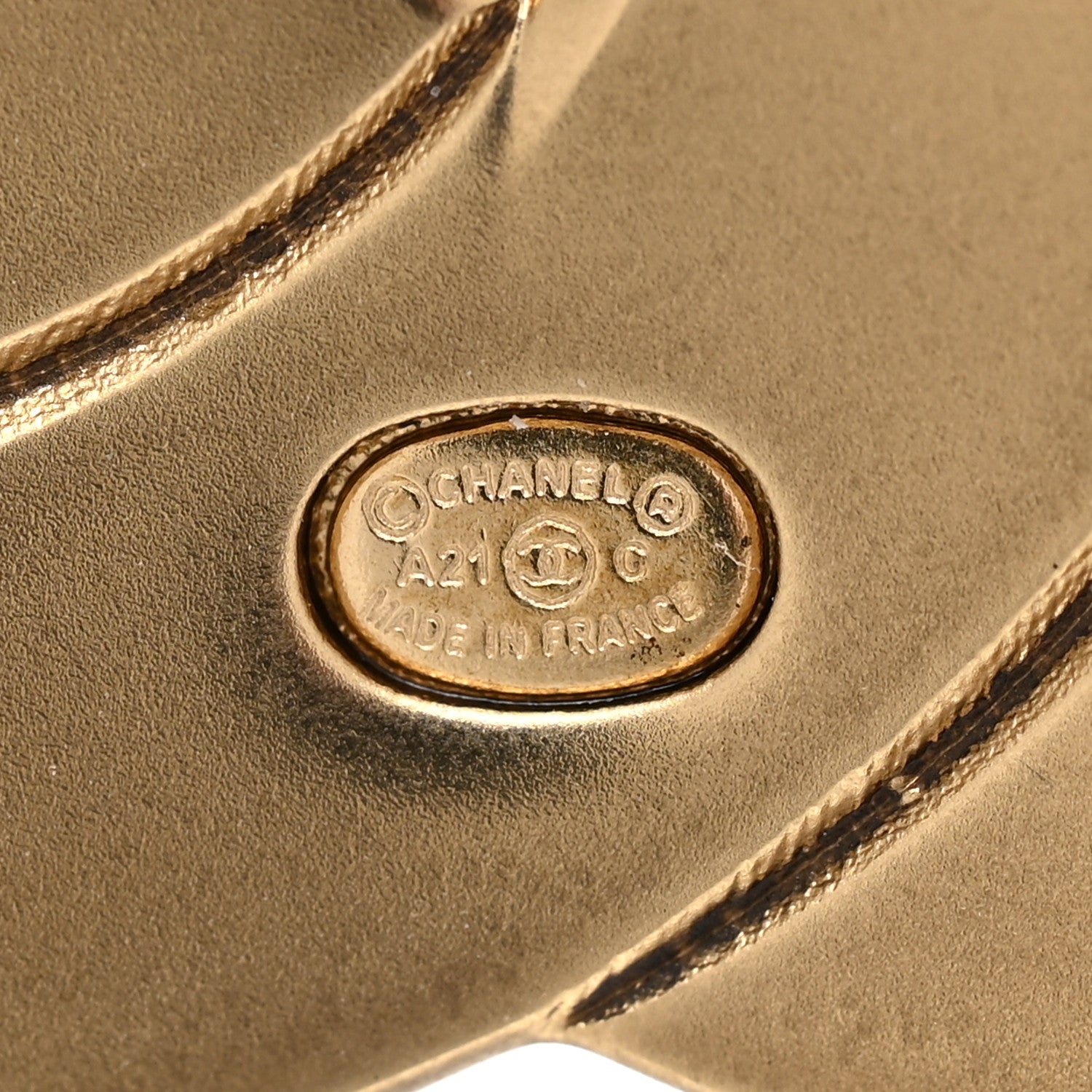 Chanel Crystal CC Brooch Gold 4 of 4