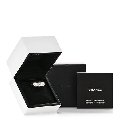 Chanel 18K White Gold Small Coco Crush Ring 58 8.5 6 of 6