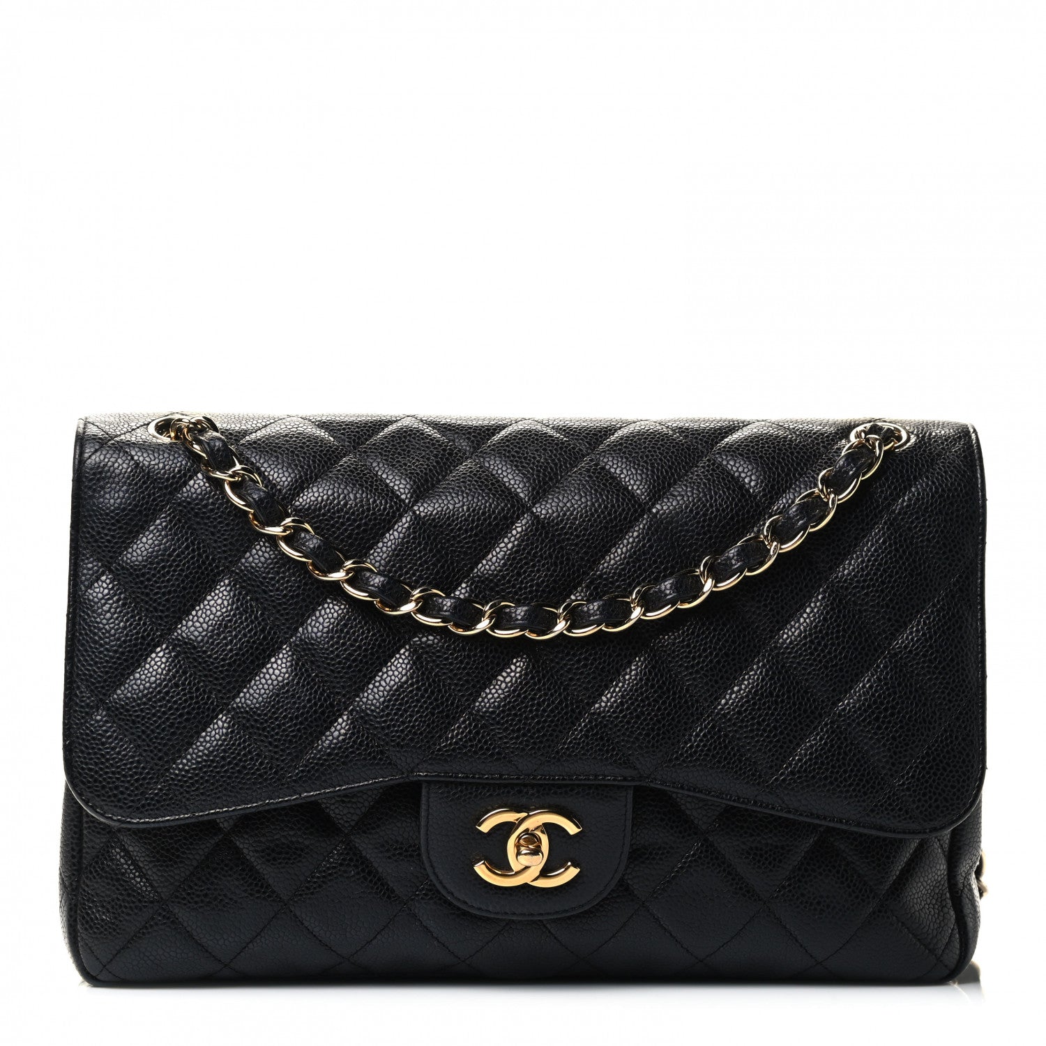 Chanel Caviar Quilted Jumbo Double Flap Black 1 of 4