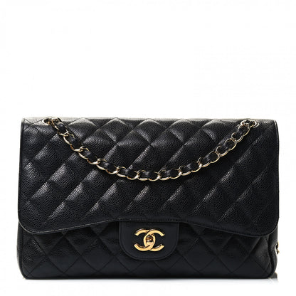 Chanel Caviar Quilted Jumbo Double Flap Black 1 of 4