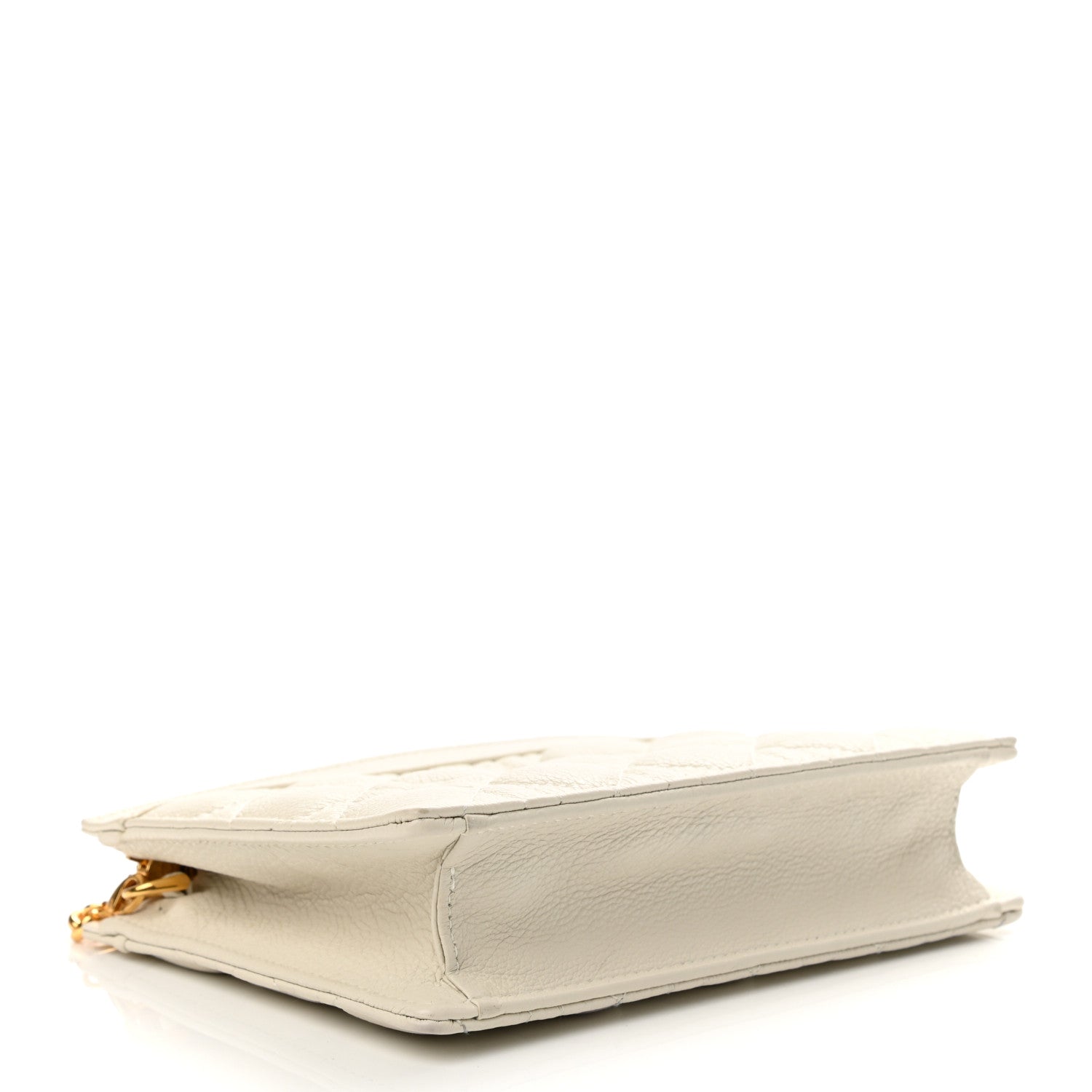 Christian Dior Calfskin Cannage Caro Zipped Pouch With Chain Latte 4 of 13