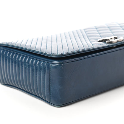 Chanel Glazed Calfskin Quilted Large Coco Boy Flap Blue 6 of 11