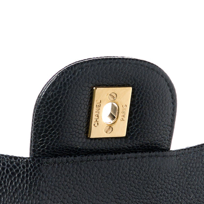 Chanel Caviar Quilted Jumbo Double Flap Black 6 of 10