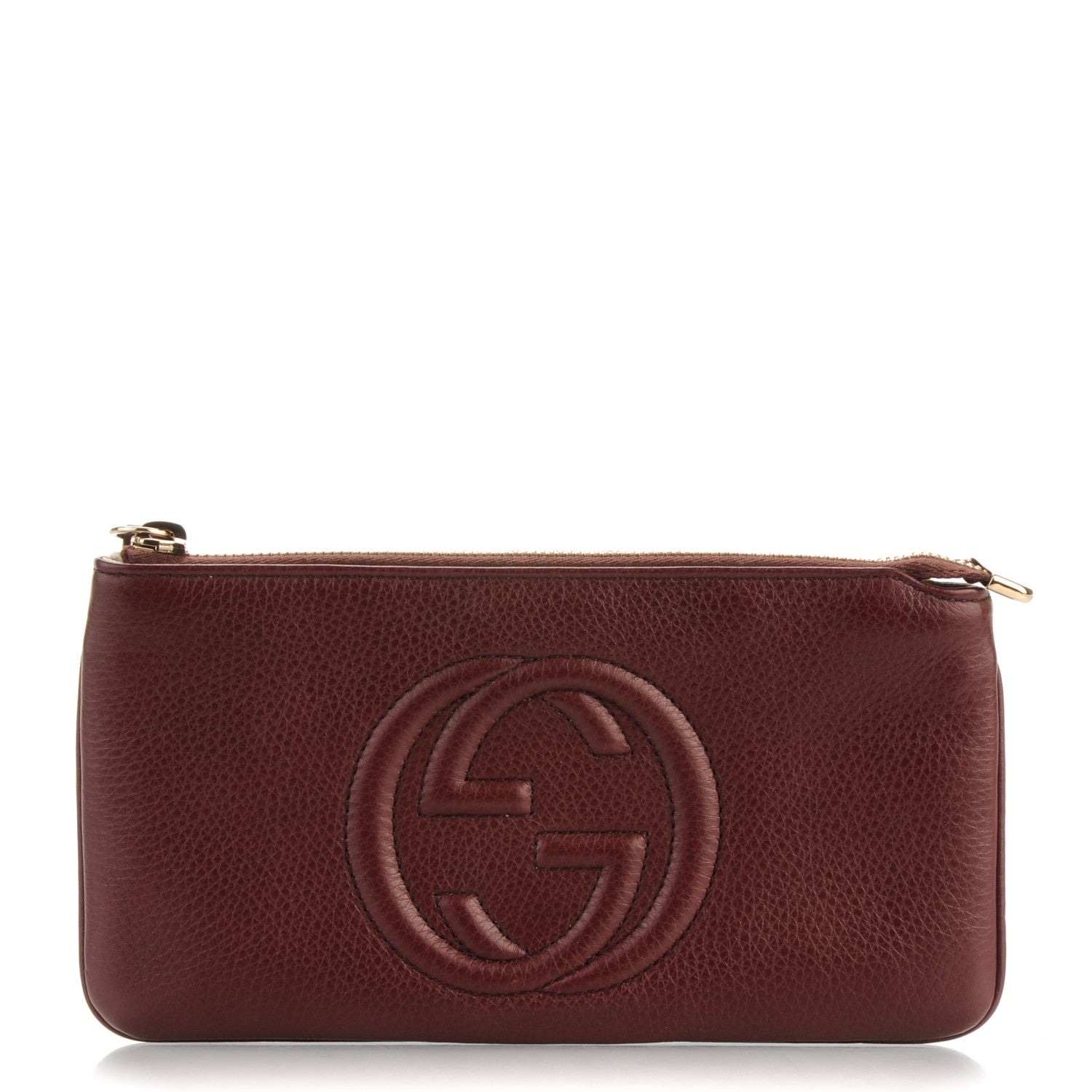 Gucci Pebbled Calfskin Soho Wristlet Scarlatto 1 of 6