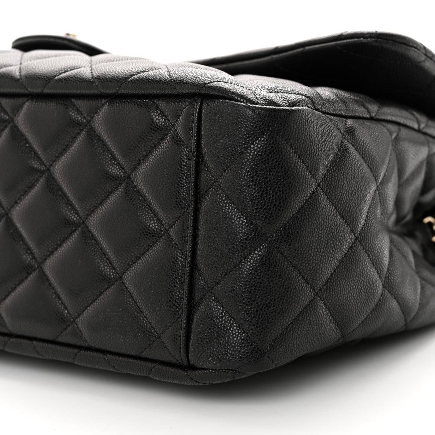 Caviar Quilted XXL Travel Flap Bag Black