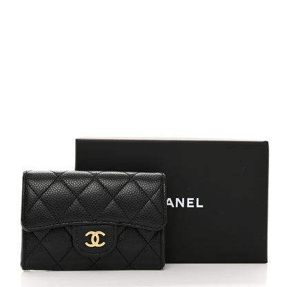 Chanel Caviar Quilted Flap Card Holder Wallet Black 9 of 9