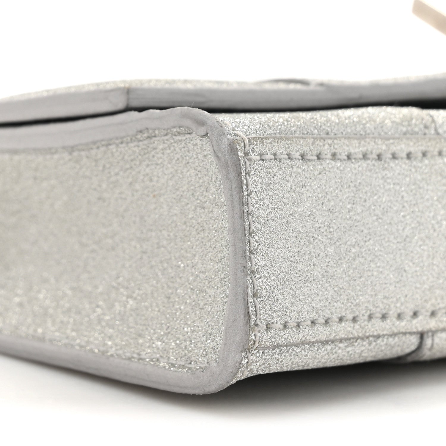 Balenciaga Sparkling Fabric XS Hourglass Wallet On Chain Silver 11 of 15