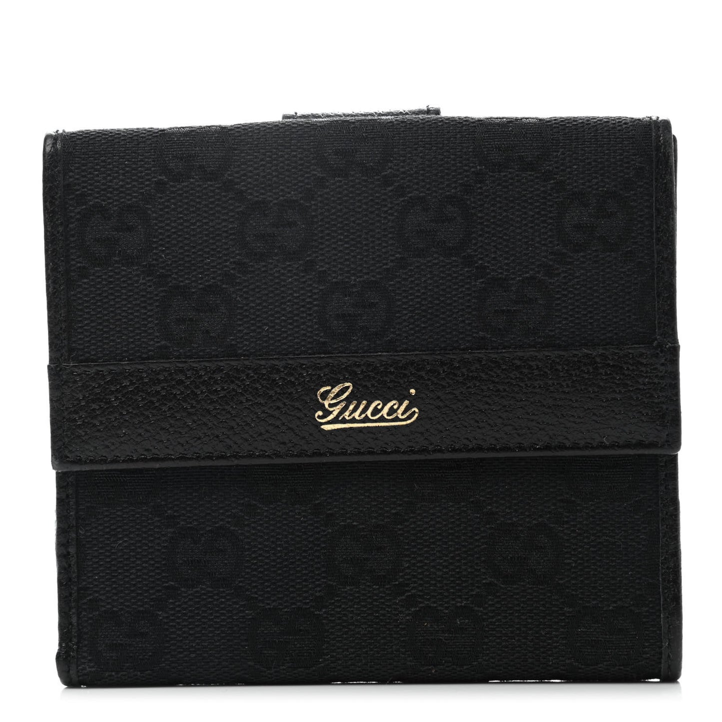 Monogram French Flap Wallet Black