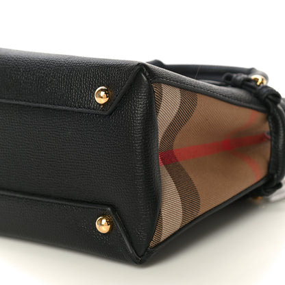 Burberry Derby Calfskin House Check Baby Banner Tote Black 10 of 10