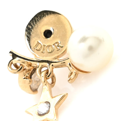 Christian Dior Pearl Crystal Dio(r)evolution Star Earrings Gold White 4 of 5