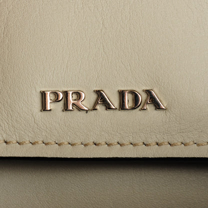 Prada City Calf Large Double Bag Talco 6 of 8