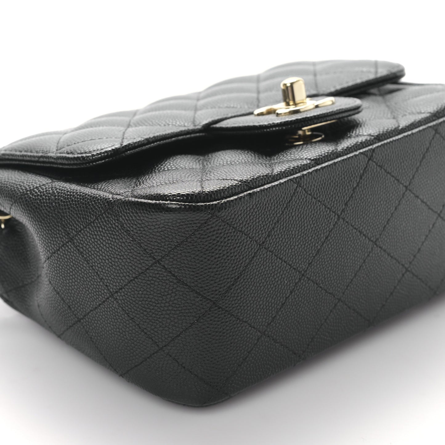 Caviar Quilted Mini Square Flap Black