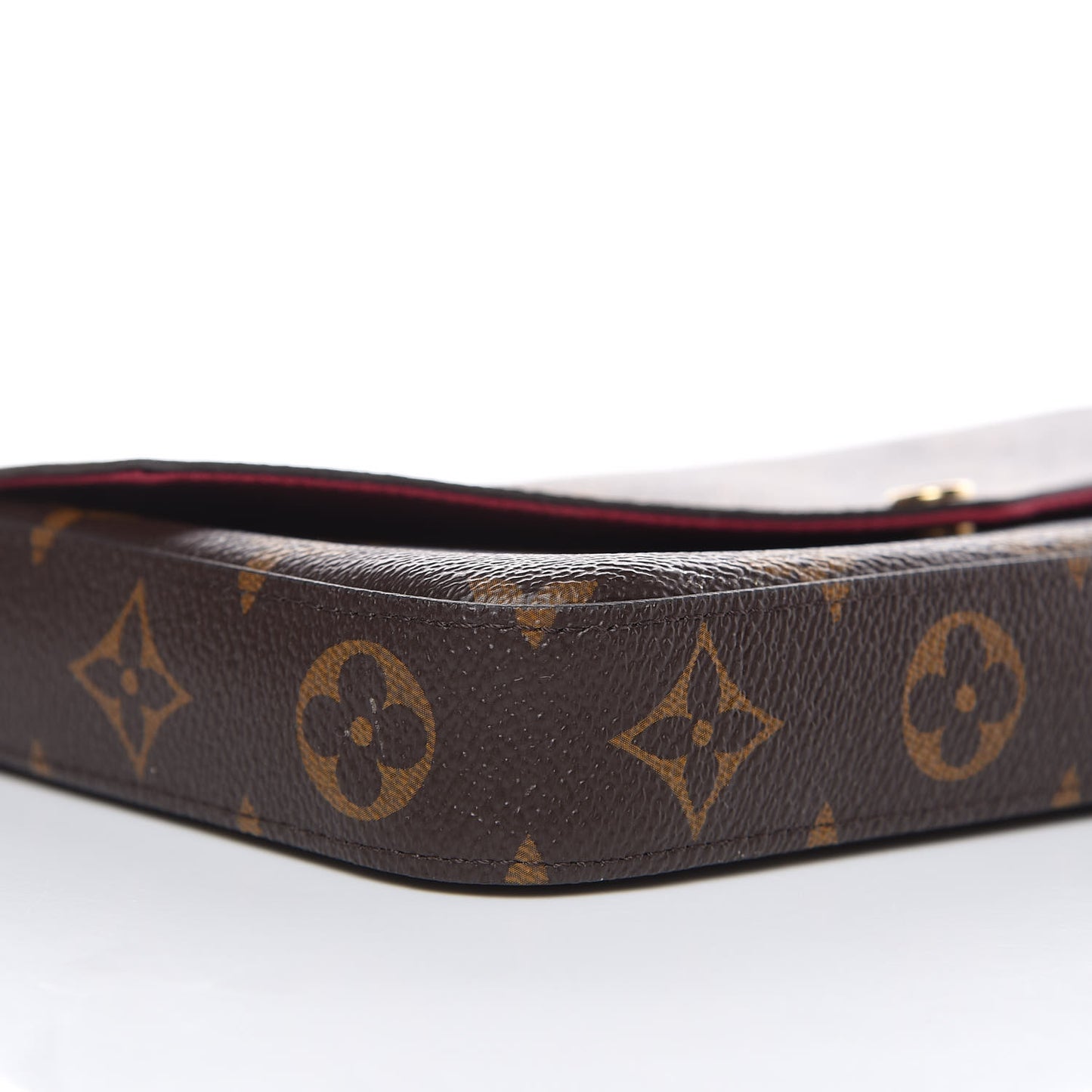 Monogram Pochette Felicie Chain Wallet Fuchsia