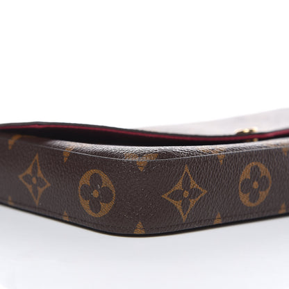 Louis Vuitton Monogram Pochette Felicie Chain Wallet Fuchsia 5 of 10