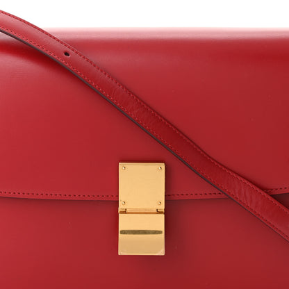 Celine Box Calfskin Medium Classic Box Flap Bag Red 8 of 10