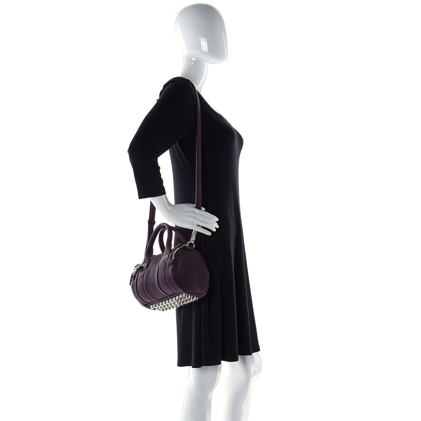 Pebbled Calfskin Mini Rockie Matte Oxblood
