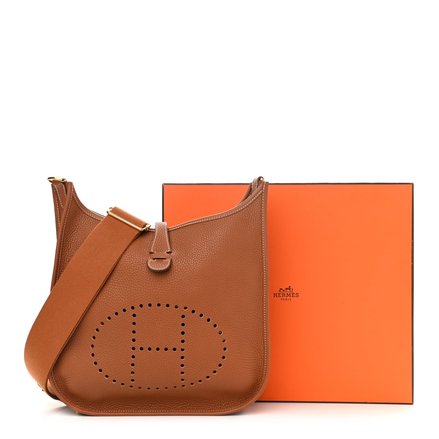 Hermes Taurillon Clemence Evelyne III PM Gold 16 of 16