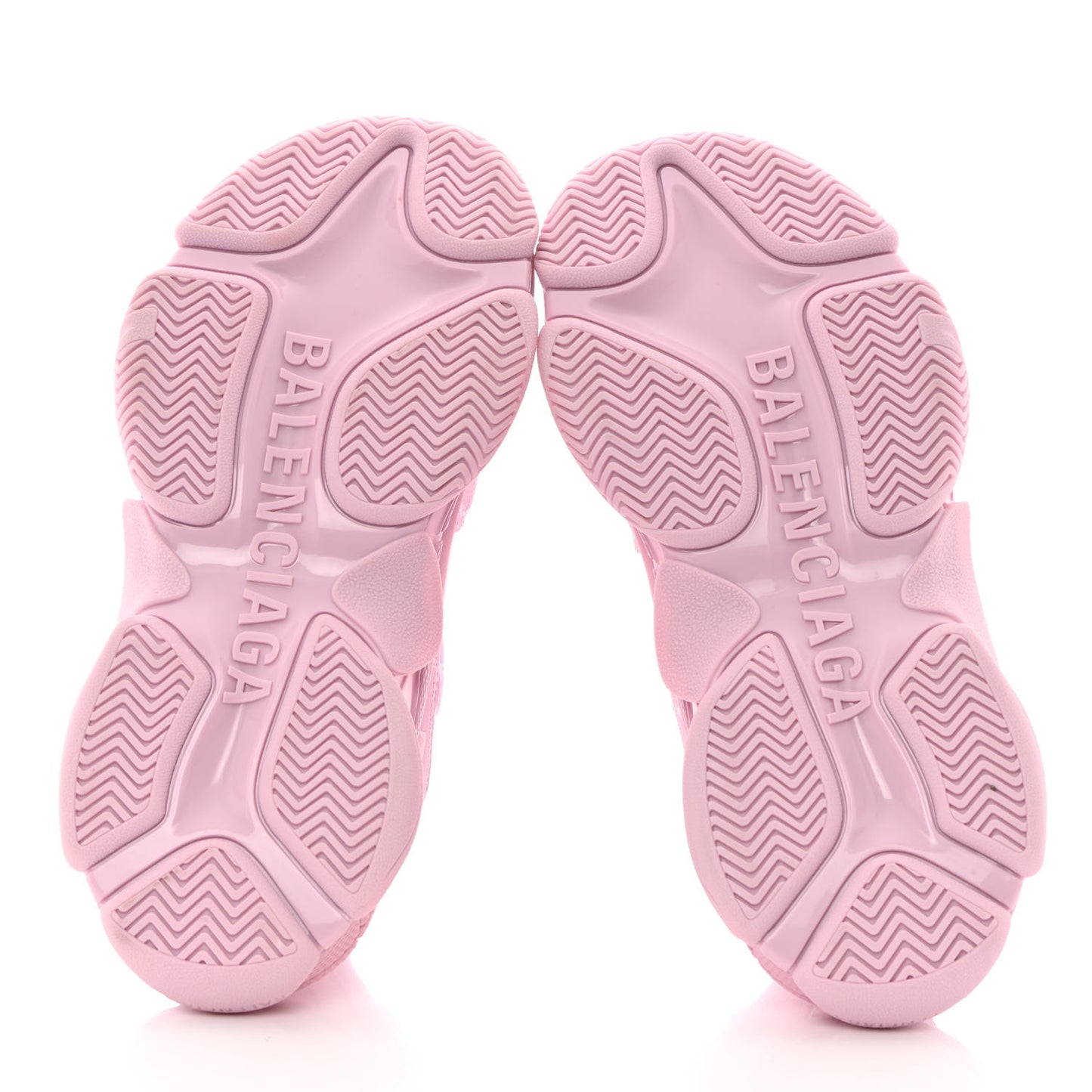 Technical Fabric Mesh Allover Logo Womens Triple S Sneakers 37 Pink White
