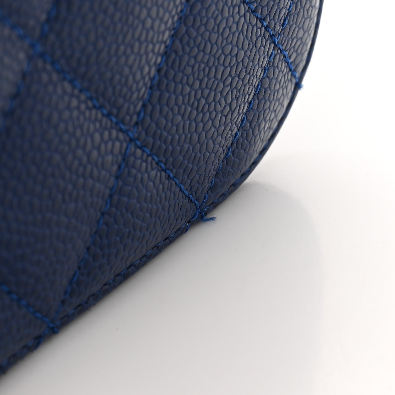 Chanel Caviar Large Carry Around Flap Bag Blue 15 of 15