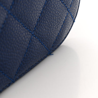 Chanel Caviar Large Carry Around Flap Bag Blue 15 of 15