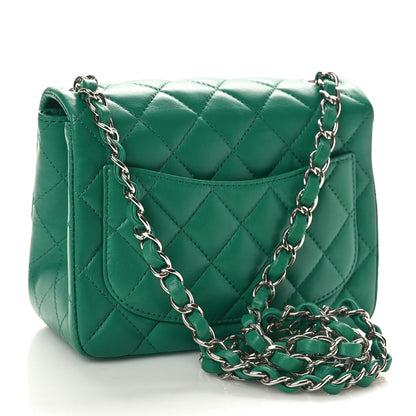 Chanel Lambskin Quilted Mini Square Flap Green 3 of 10