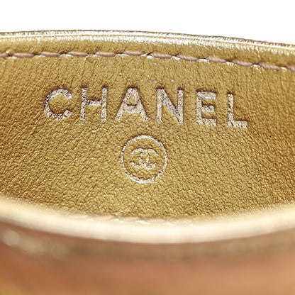 Chanel Metallic Aged Calfskin Quilted Gabrielle Card Holder Wallet Gold 6 of 9