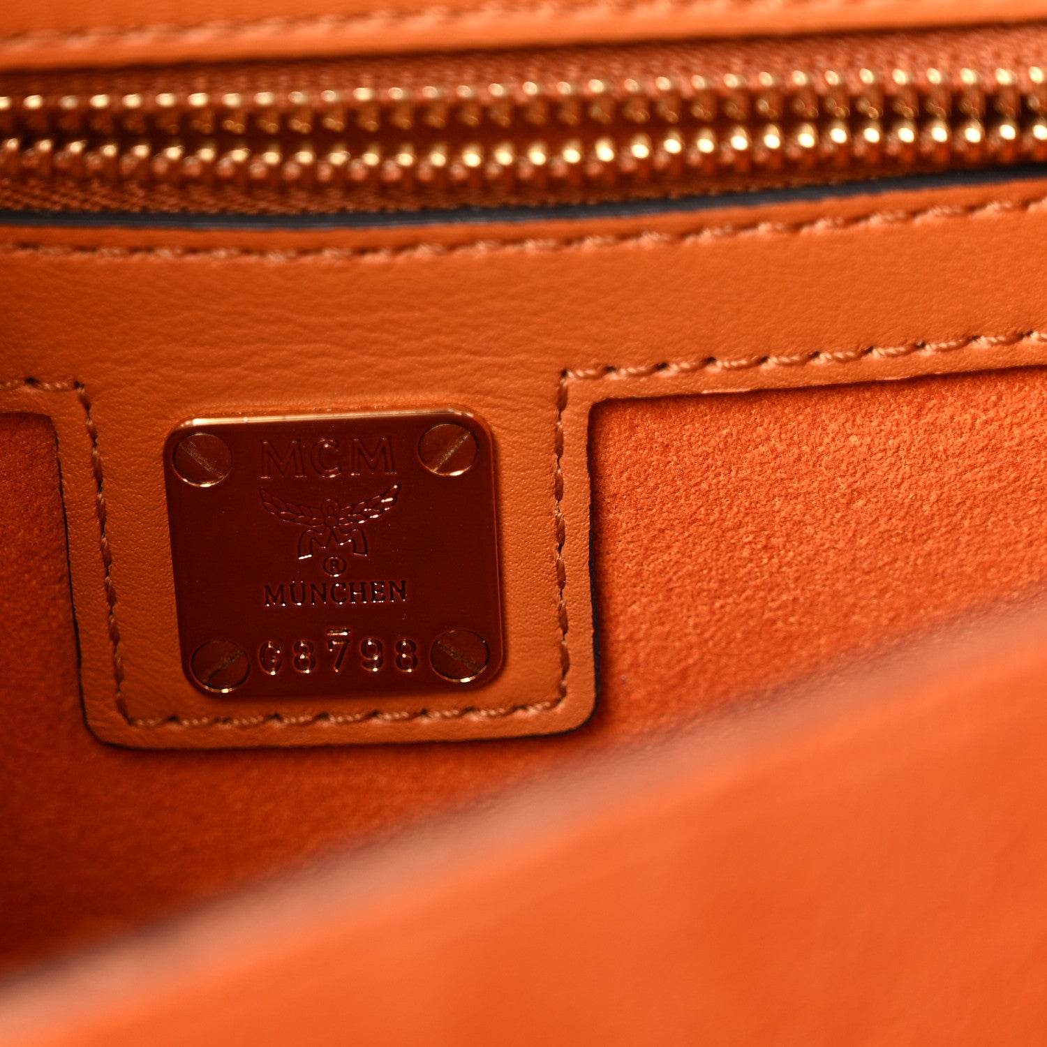 MCM Visetos Patricia Crossbody Bag Cognac 7 of 13