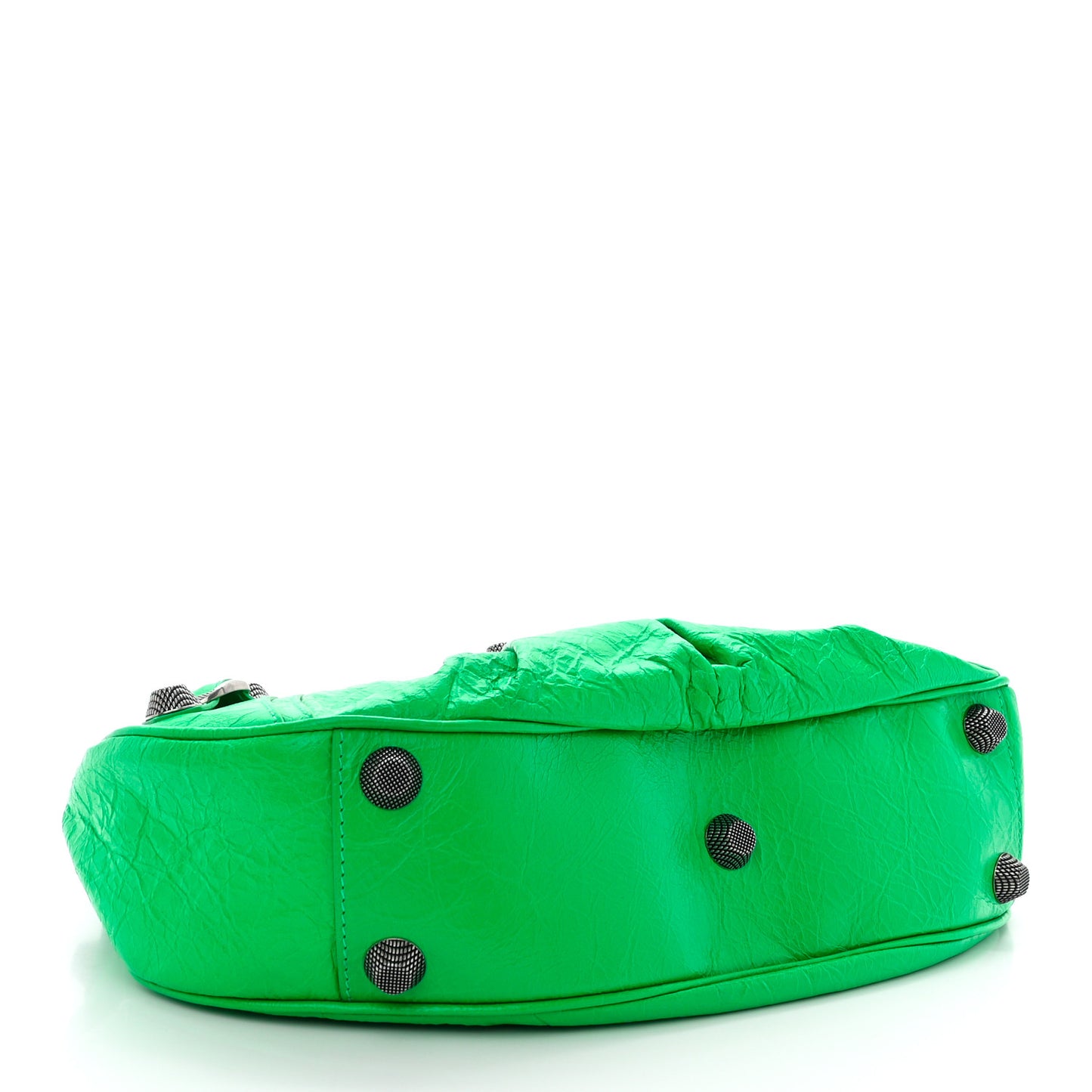 Agneau Arena Small Le Cagole Shoulder Bag Vivid Green