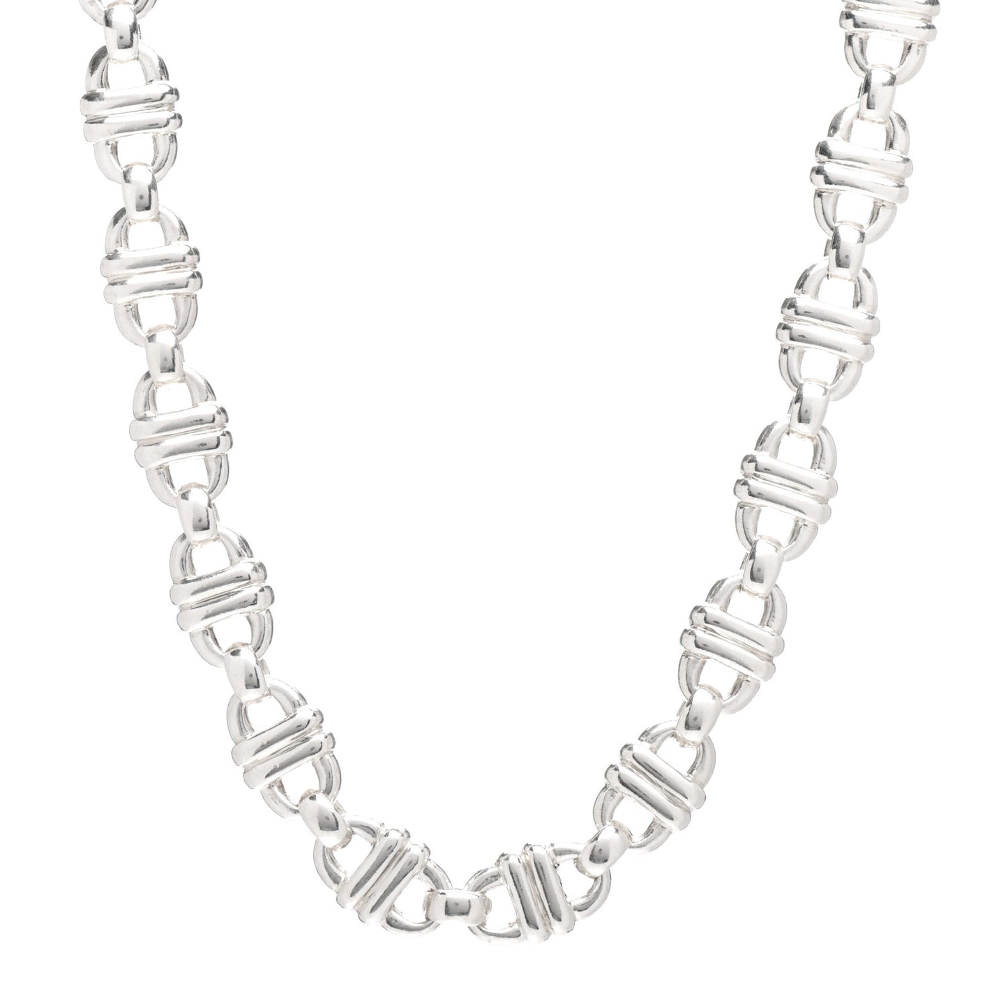 Sterling Silver Double Chaine D'Ancre Necklace