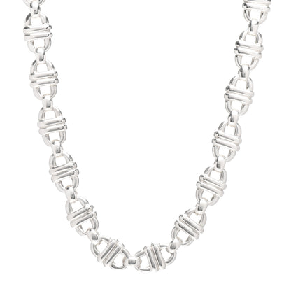 Hermes Sterling Silver Double Chaine D'Ancre Necklace 1 of 4