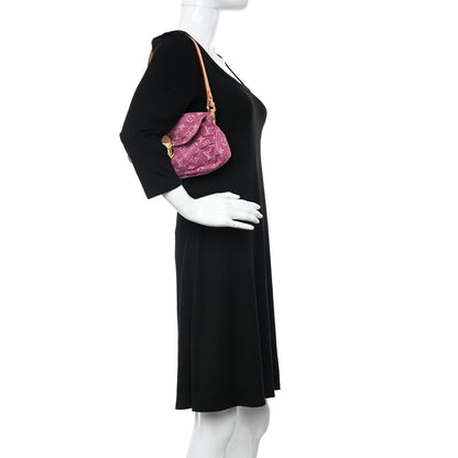 Louis Vuitton Monogram Denim Mini Pleaty Fuchsia 2 of 11