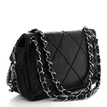 Chanel Calfskin Stitched Expandable Flap Black 3 of 10