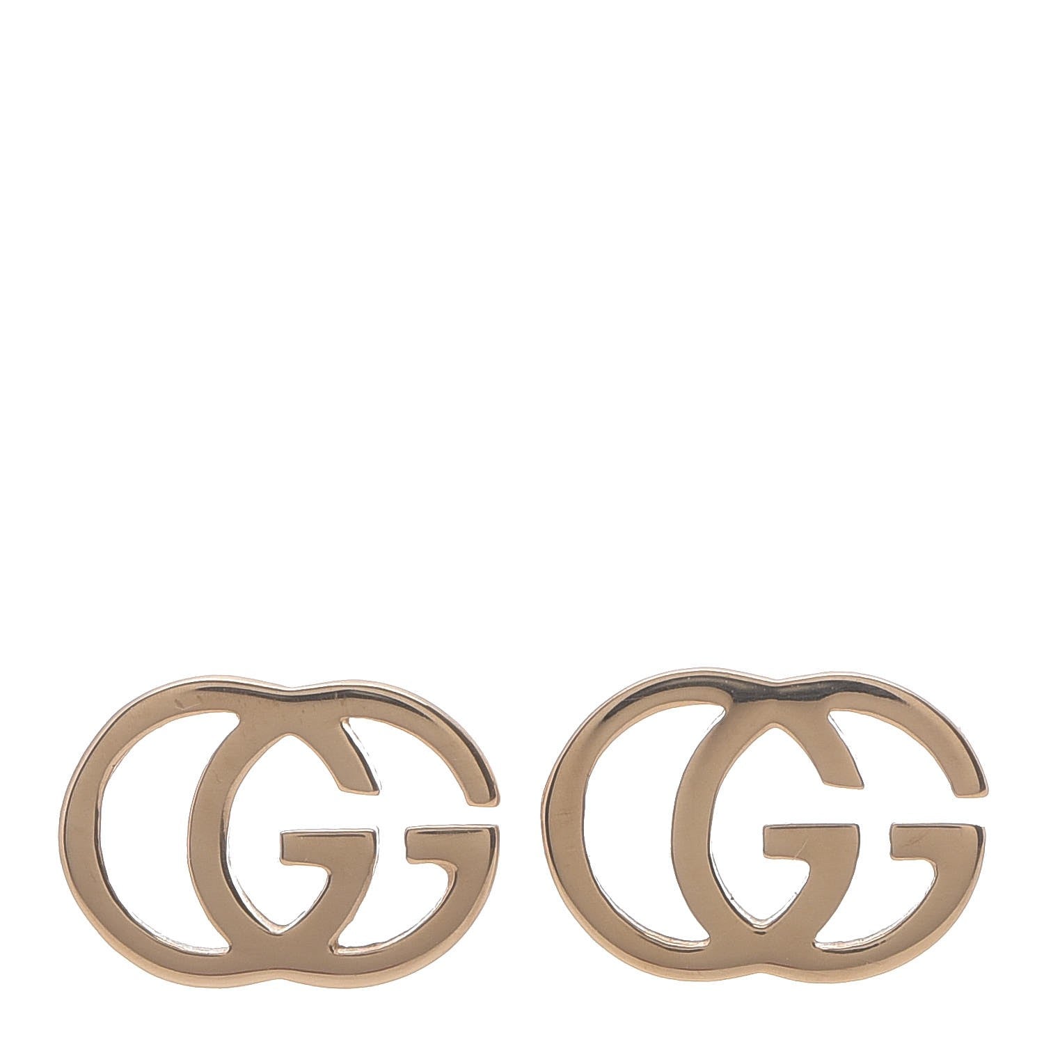 Gucci 18K Yellow Gold GG Tissue Stud Earrings 1 of 7