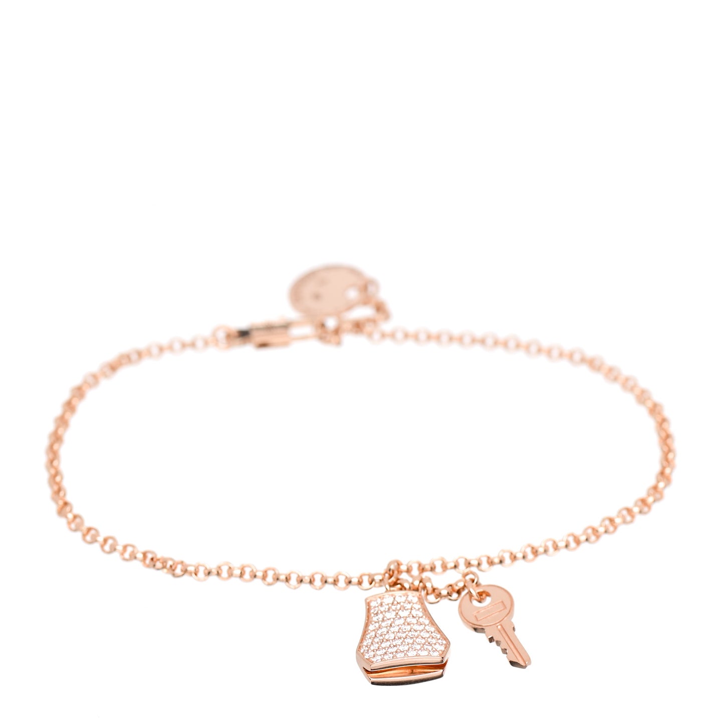 18K Rose Gold Diamond PM Kelly Clochette Bracelet ST