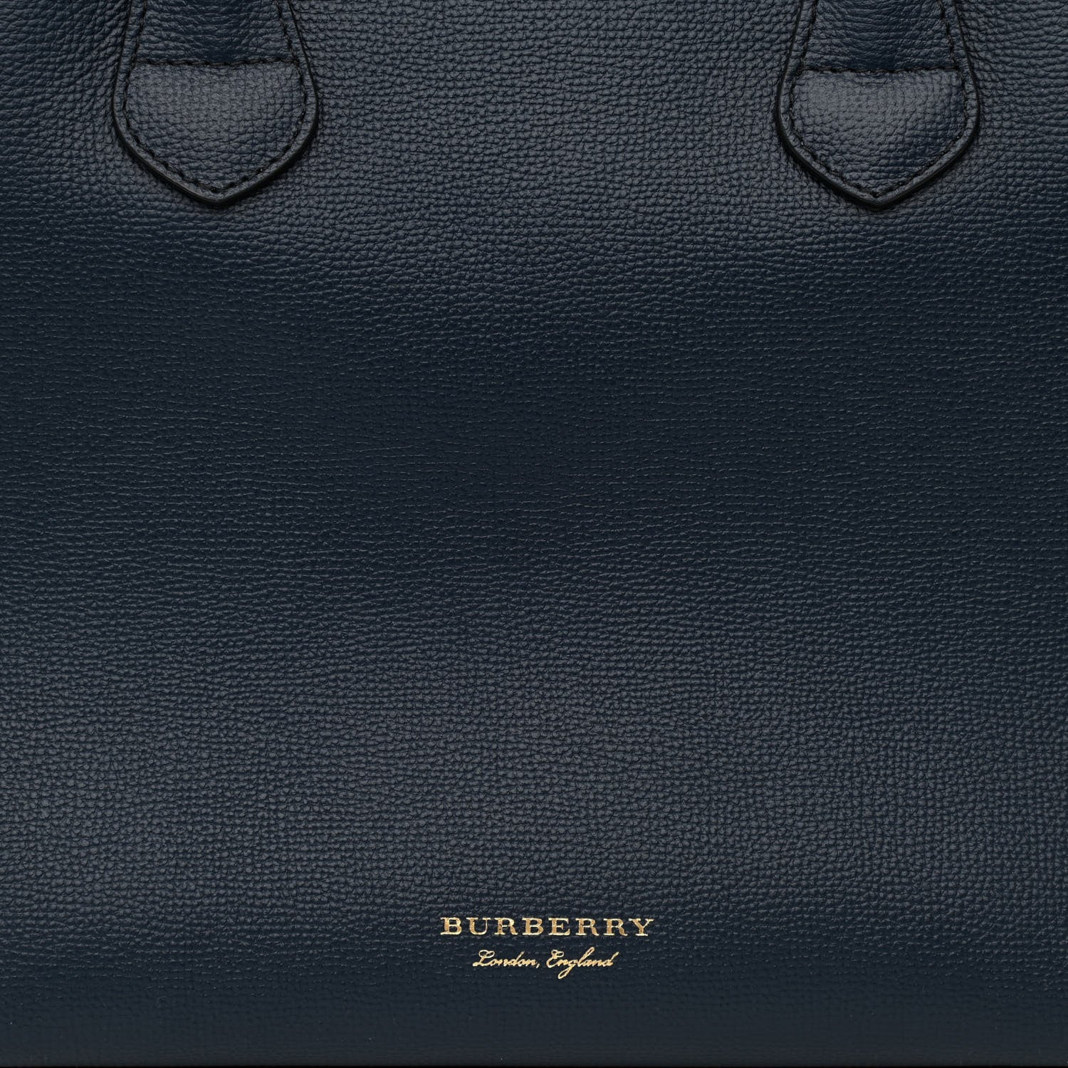Burberry Derby Calfskin House Check Medium Banner Tote Ink Blue 9 of 11