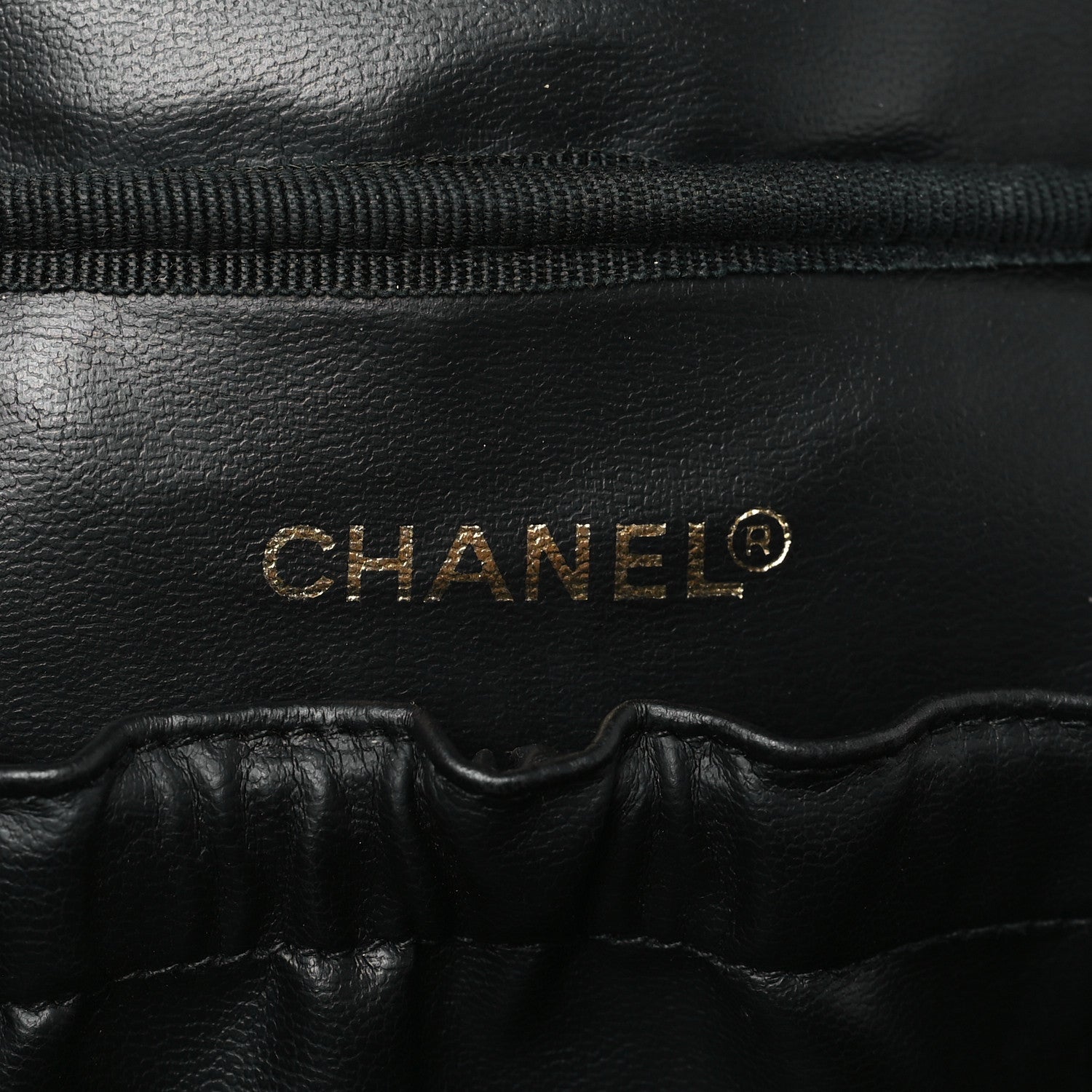 Chanel Lambskin Vanity Cosmetic Case Black 6 of 11