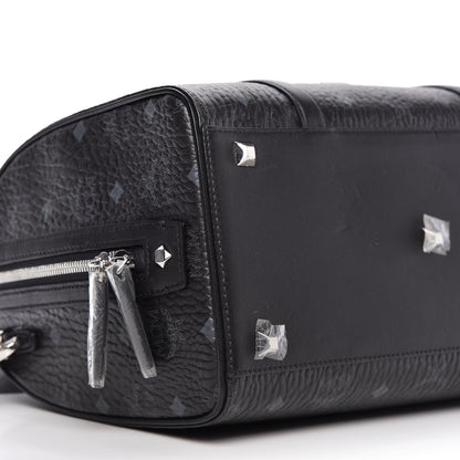 MCM Visetos Medium Essential Boston Bag Black 6 of 8