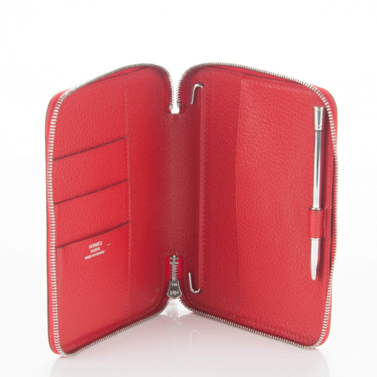 Lizard Niloticus Globe Trotter Zip Agenda PM Cover with Pen Rouge Vif